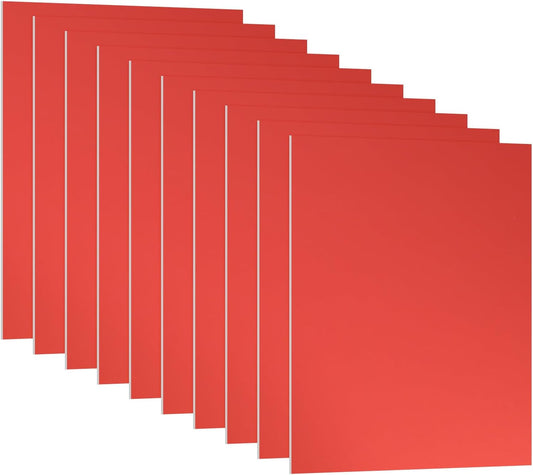 PATIKIL 3.3x2.1x1/32inch Anodized Aluminum Sheet, 10Pcs Metal Rectangle Aluminum Plate 0.8mm Thick Engraving Blanks for Laser Engraving DIY Decorative Crafting Home Decoration, Red