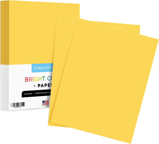 8.5 x 11" Goldenrod Color Paper Smooth, for School, Office & Home Supplies, Holiday Crafting, Arts & Crafts | Acid & Lignin Free | Regular 20lb Paper - 100 Sheets