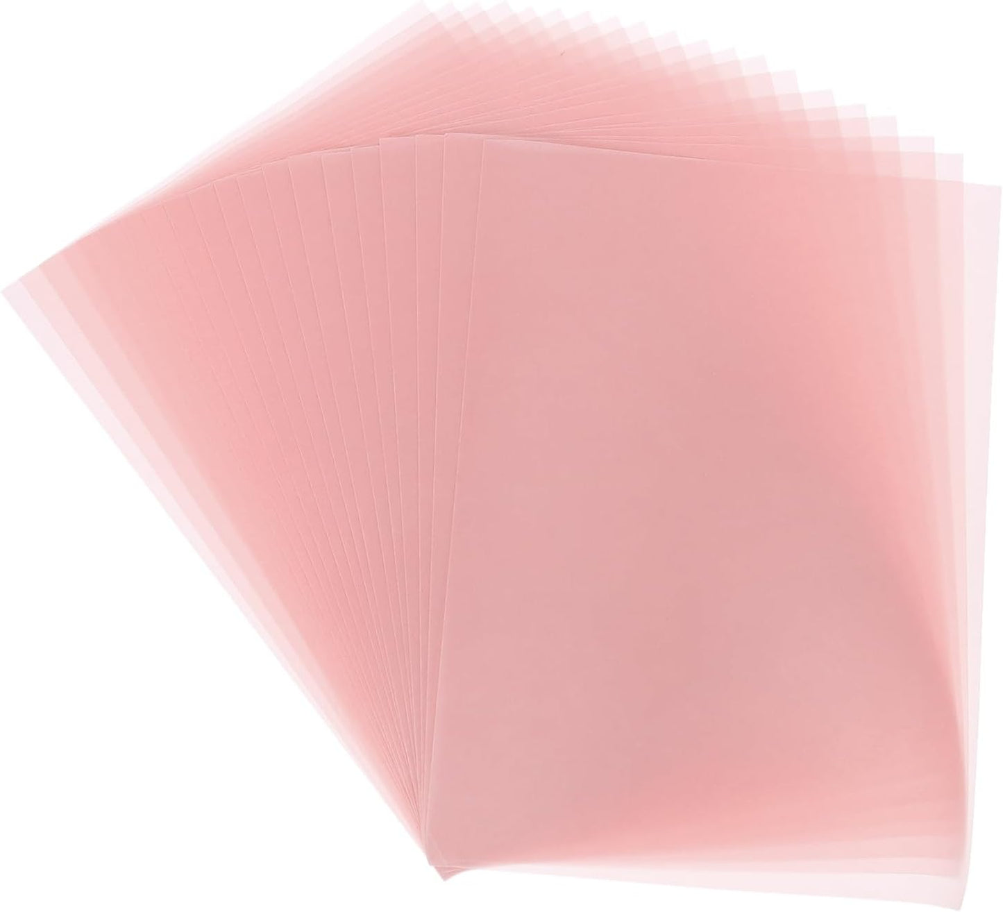 MECCANIXITY Colored Vellum Paper, 20 Sheet Light Pink Transparency 11.7 x 8.2 Printable Vellum Paper, Translucent Vellum Sheets for Printing Wedding Invitations, Ink Jet Laser Printer