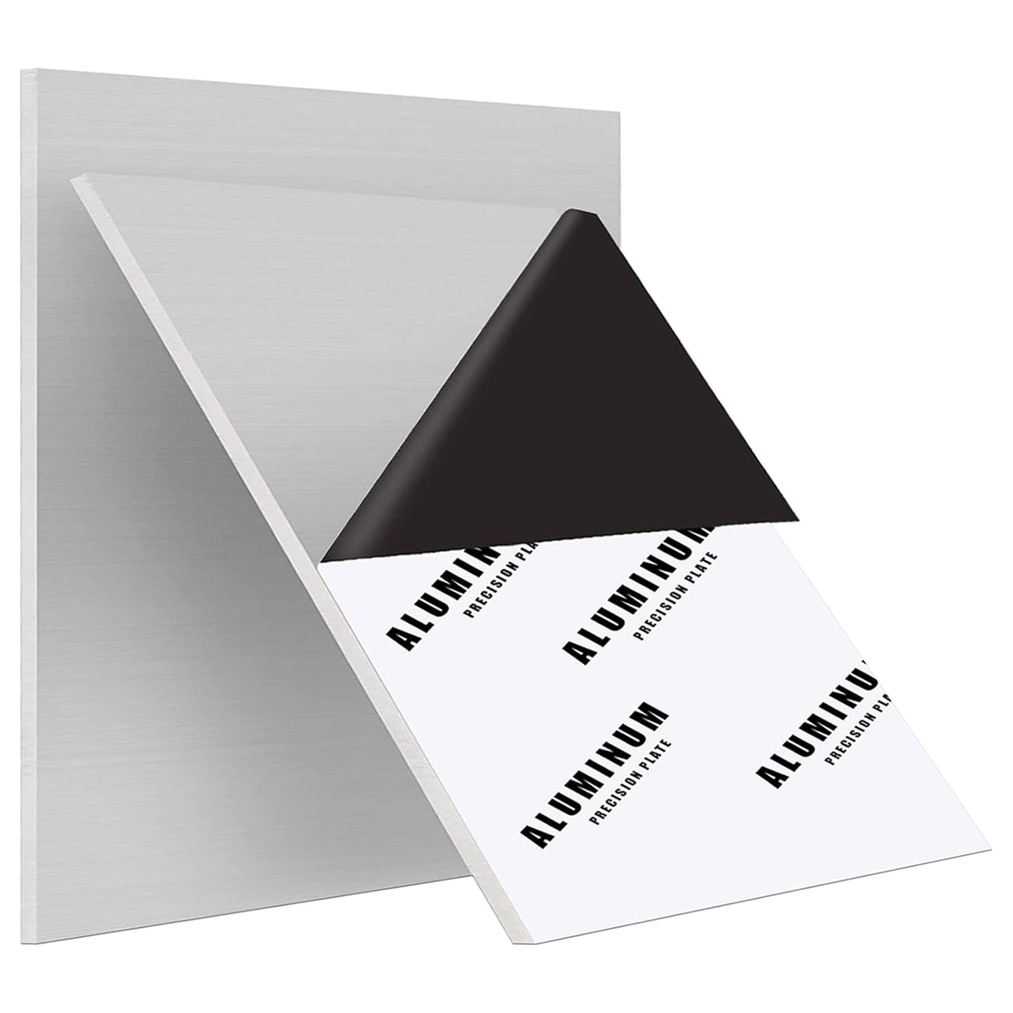 2Pack 6061 Aluminum Sheet Metal - 12 x 12 x 1/8 Inch, Heavy Duty Aluminum Plates with Protective Film, 3MM Thick Flat Plain Panel for Crafting, Structural Framing, Base Plate