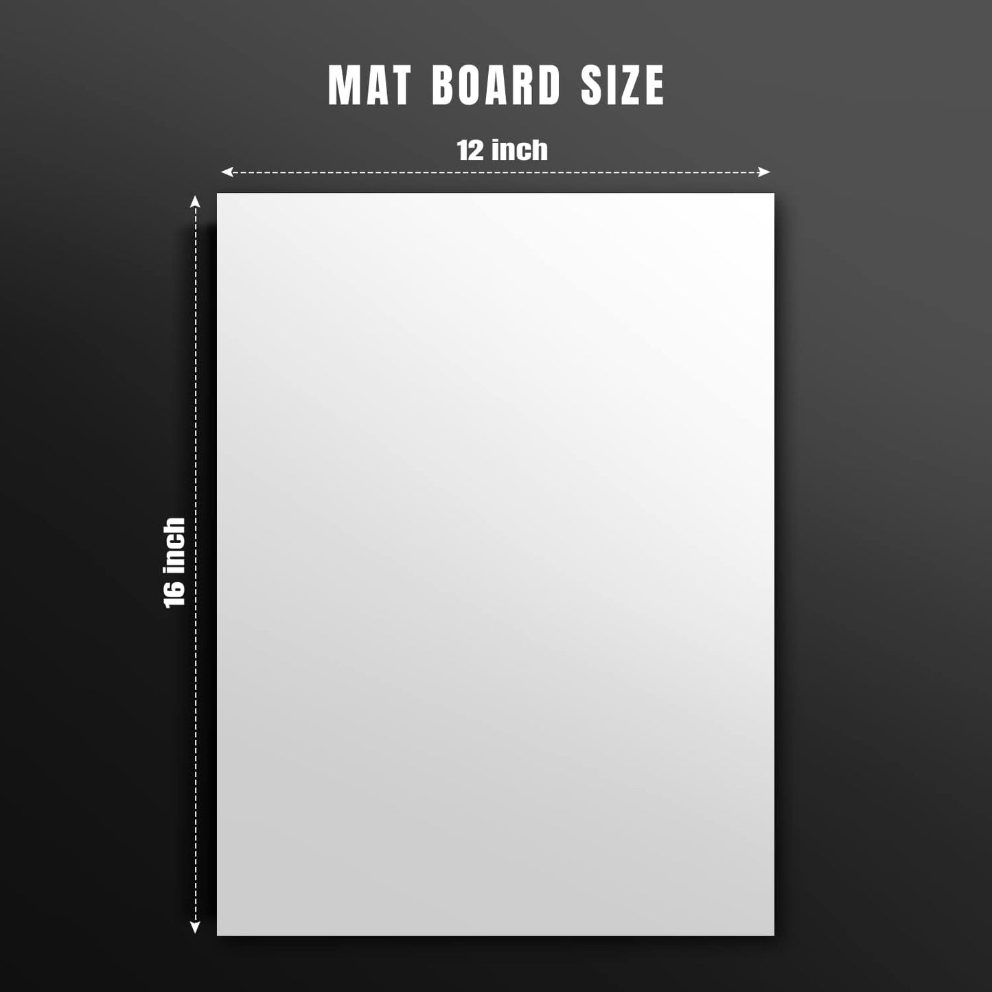 AUEAR, 15 Pack 12x16 Uncut Matte Boards White Photo Mat Board Great for Picture Framing, Print, Artwork