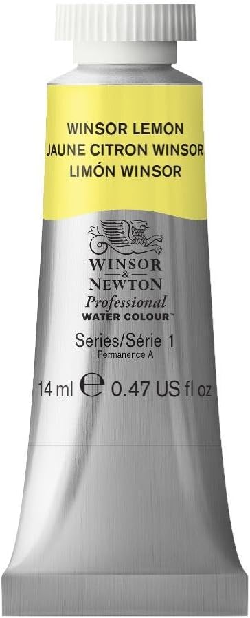 Winsor & Newton Professional Water Colour Paint, 0.47-oz Tube, Winsor Lemon