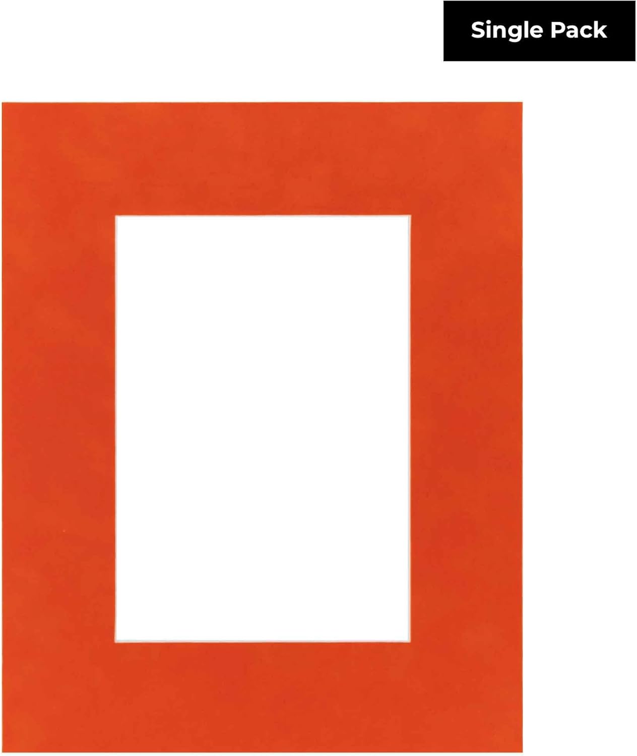 8x10 Mat Bevel Cut for 5x8 Photos - Acid Free Orange Suede Precut Matboard - For Pictures, Photos, Framing - 4-ply Thickness