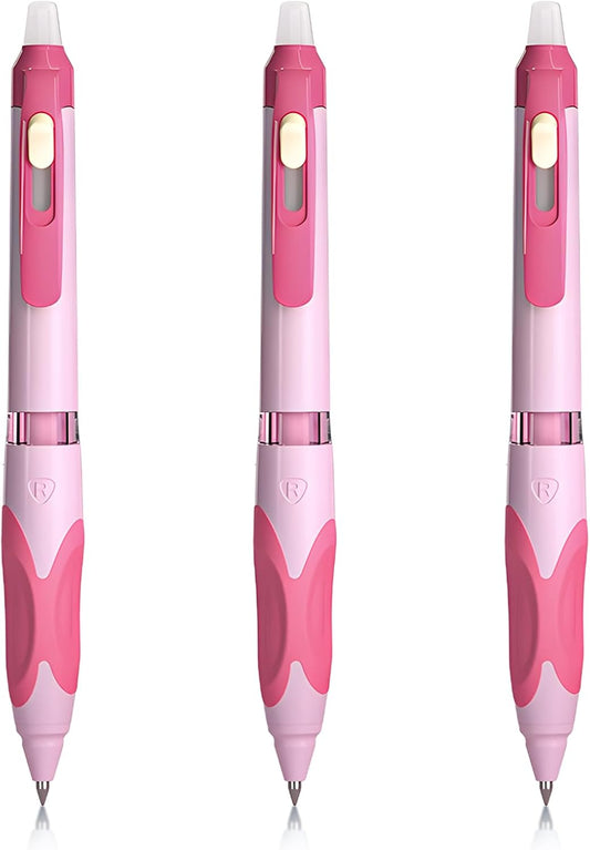 M&G 3 PCS Retractable Erasable Gel Pens, 0.5mm Black Ink Gel Pen, Fine Point Erasable Pen Make Mistakes Disappear, Premium Comfort Grip Note Taking and Crossword Puzzles