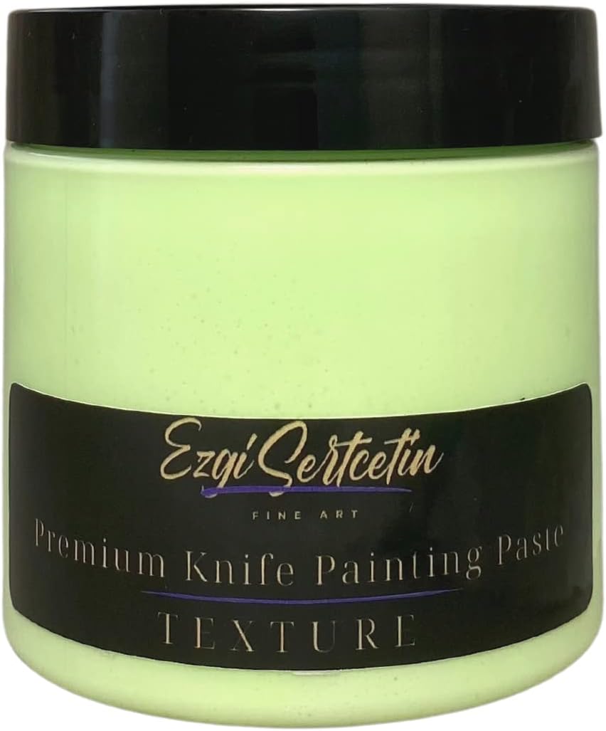 Premium Palette Knife Painting Paste|Texture Paste|Authentic Bright Colors|Ready to Use|Easy to Apply| 6oz (Pastel Neon Green)