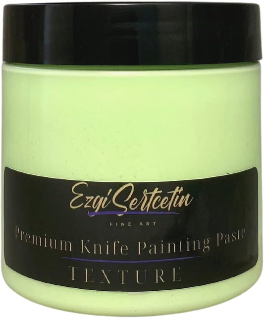 Premium Palette Knife Painting Paste|Texture Paste|Authentic Bright Colors|Ready to Use|Easy to Apply| 6oz (Pastel Neon Green)