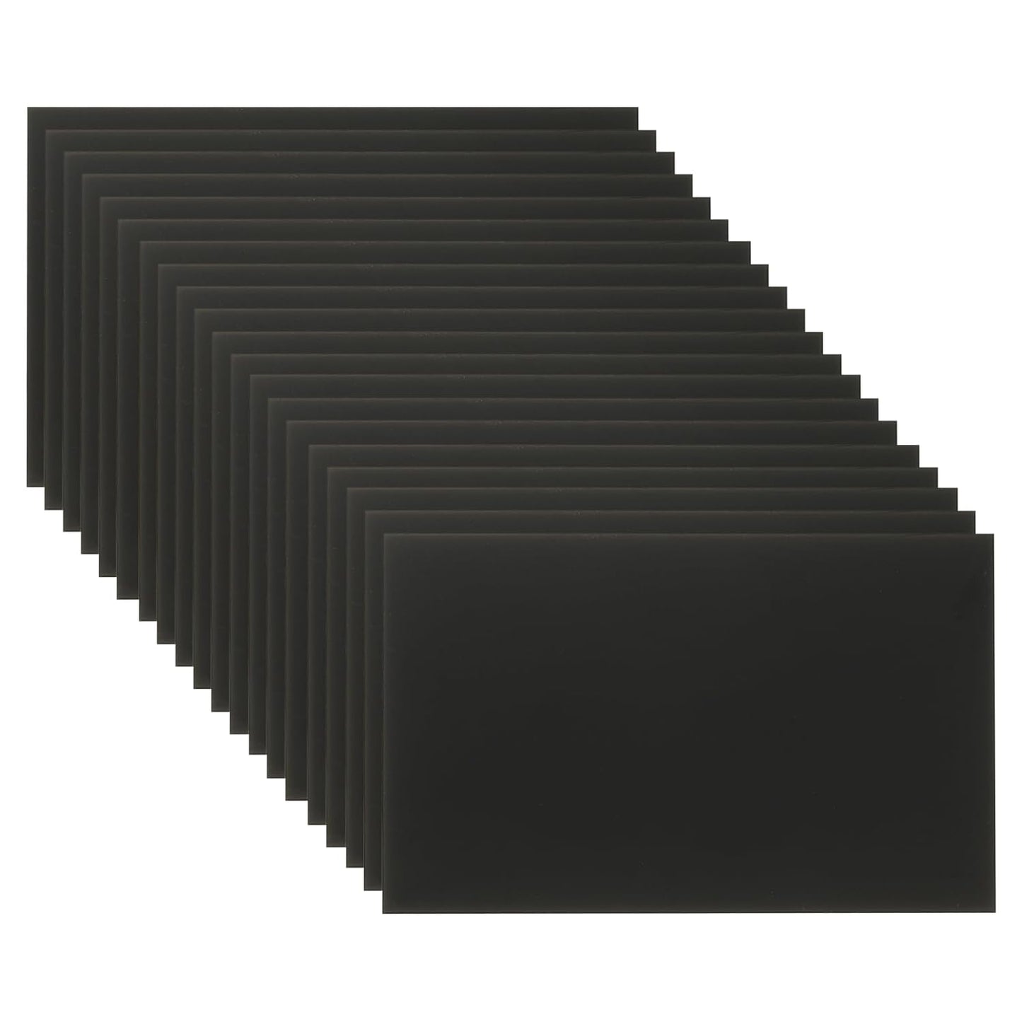 PATIKIL 2.1x3.3 Inch Anodized Aluminum Sheet Metal, 20Pcs Laser Plates Engraving Blanks 0.5MM Thin Rectangle for Crafting DIY House Laser Engraving, Black