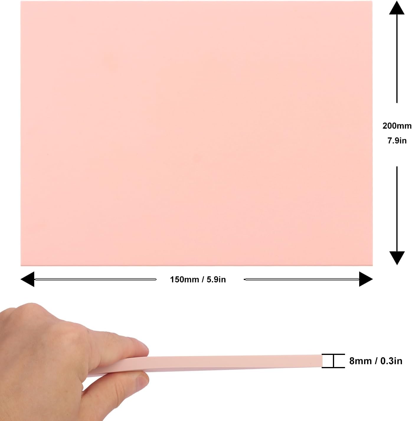 10 Pcs 8"x 6" Rubber Carving Blocks, Linoleum Blocks, Stamp Carving Blocks for Printmaking, Linocut Artists, Crafts and More,(Pink)