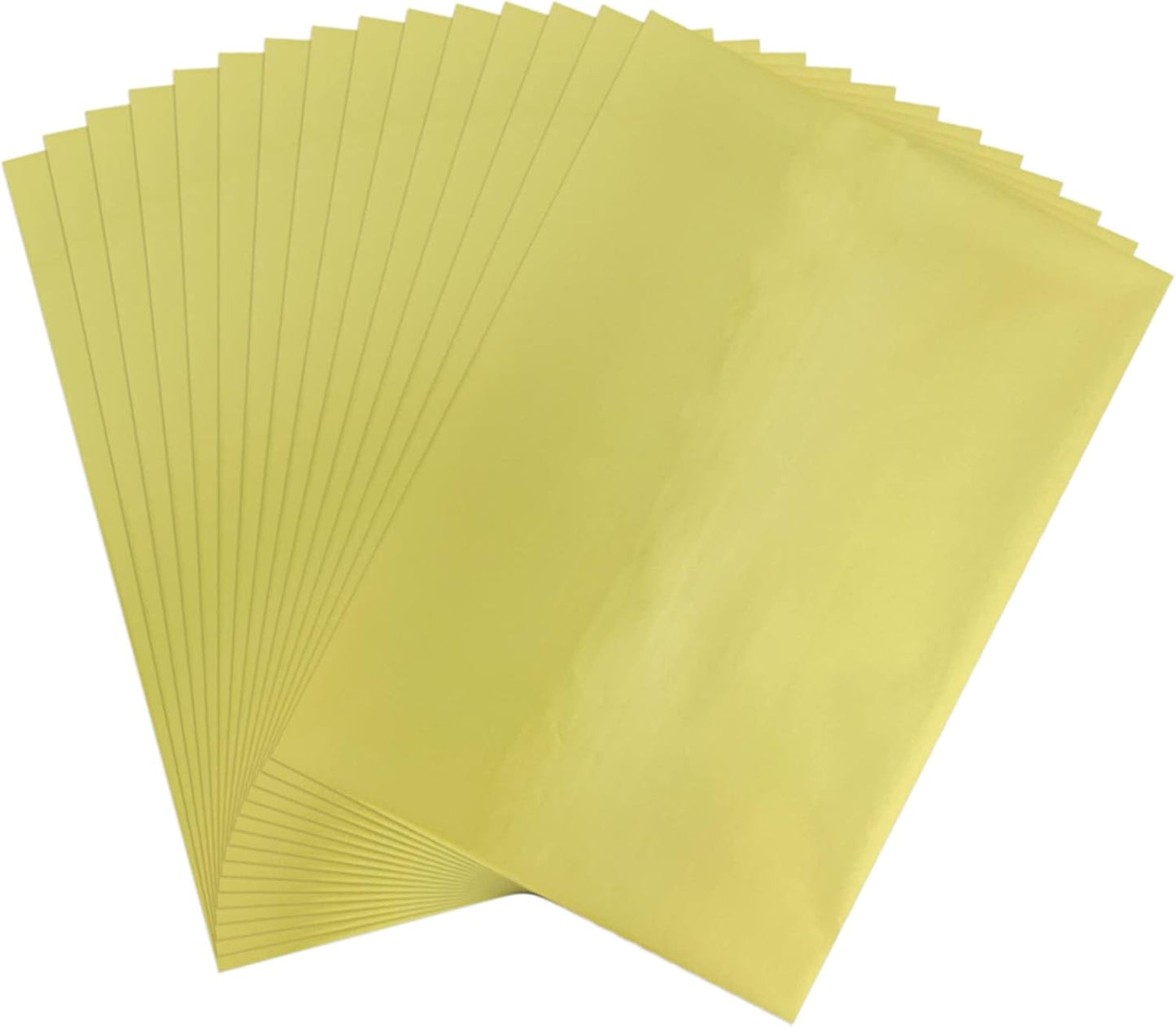 Briartw 20x29cm Hot Foil Paper 50 Sheets Pack Toner Reactive Foil Hot Stamping Foil Paper by Laser Printer and Laminator for Scrapbooking Craft Cardmaking DIY Album (Matte Gold, 50 Sheets)