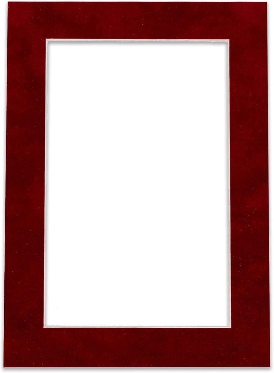 Pack of Ten Acid Free 11x14 Mats Bevel Cut for 8.5x11 Photos - Bright Red Suede Precut Matboards With Backing Boards and Self Seal Bags for Pictures, Framing - 4-ply Thickness