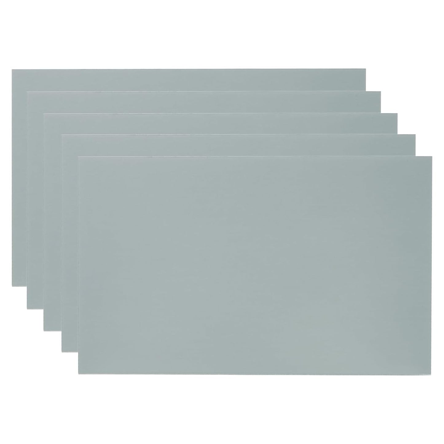 PATIKIL 6x10 Inch Anodized Aluminum Sheet Metal, 5Pcs Laser Plates Engraving Blanks 0.5MM Thin Rectangle for Crafting DIY House Laser Engraving, Gray