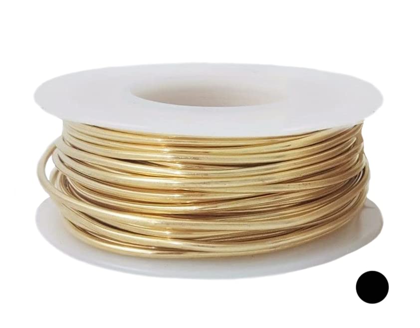 14 Gauge, Jeweler's Brass Wire, Red Brass, Round Dead Soft CDA #230 Alloy Jewelry Grade - 4oz (21FT) by CRAFT WIRE