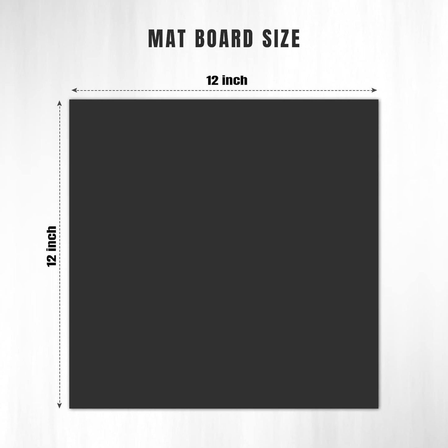 AUEAR, 15 Pack 12x12 Uncut Matte Boards Black Photo Mat Board Great for Picture Framing, Print, Artwork