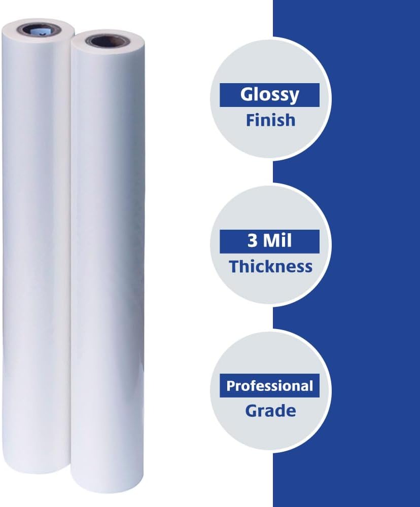 TRULAM - PRO Grade Roll Laminating Film - 3 Mil - 43 inch x 250 feet with 3 inch Core - Clear Gloss Finish (P30G433)