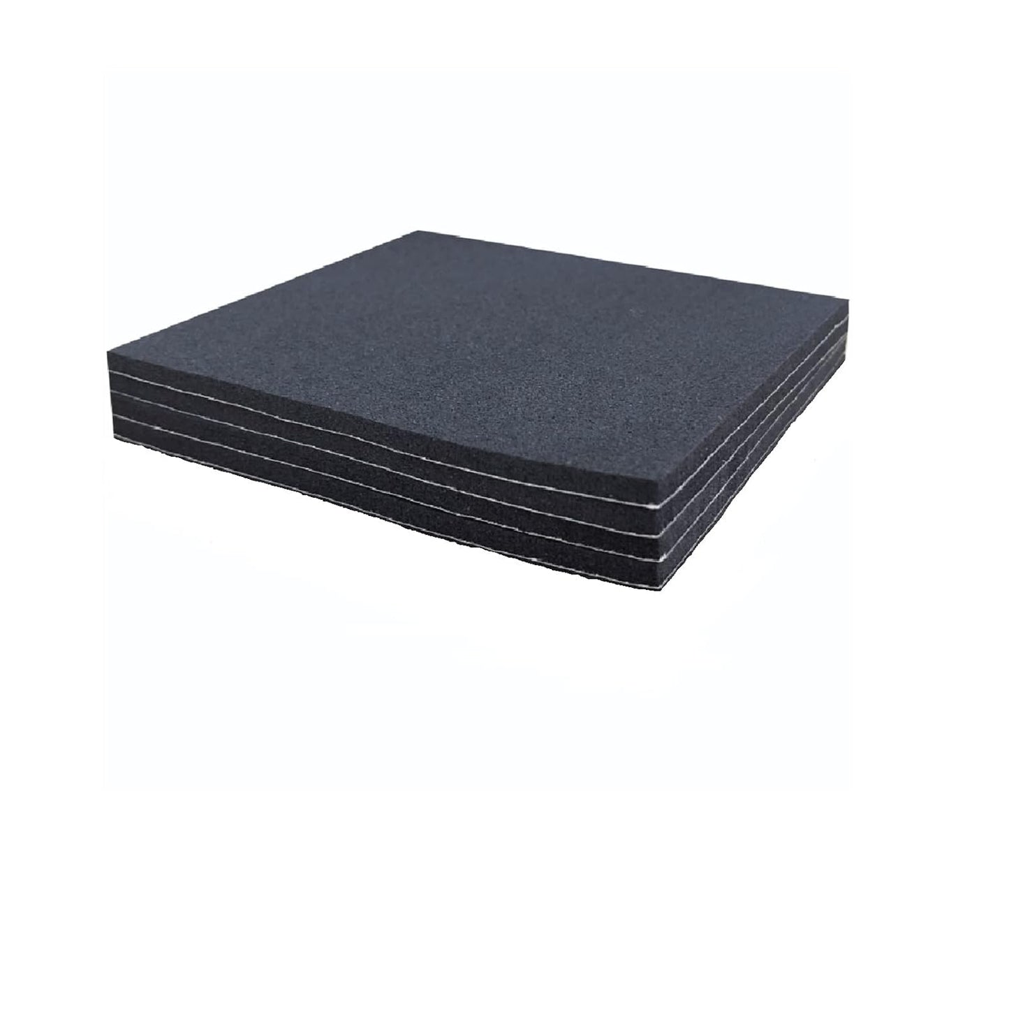 Rubber Adhesive Pads, 4 Pcs Closed Cell Foam Sheet Neoprene High Density Foam Anti Vibration Pads for Furniture Cars Speakers Black (6" x 6" x 1/8", 4 Pcs)