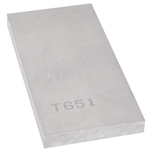 6061-T651 Aluminum Sheet 6 x 12 x 1Inch (25.4MM) Flat Plain Thickened Aluminum Plate with Protective Film, Industrial Grade