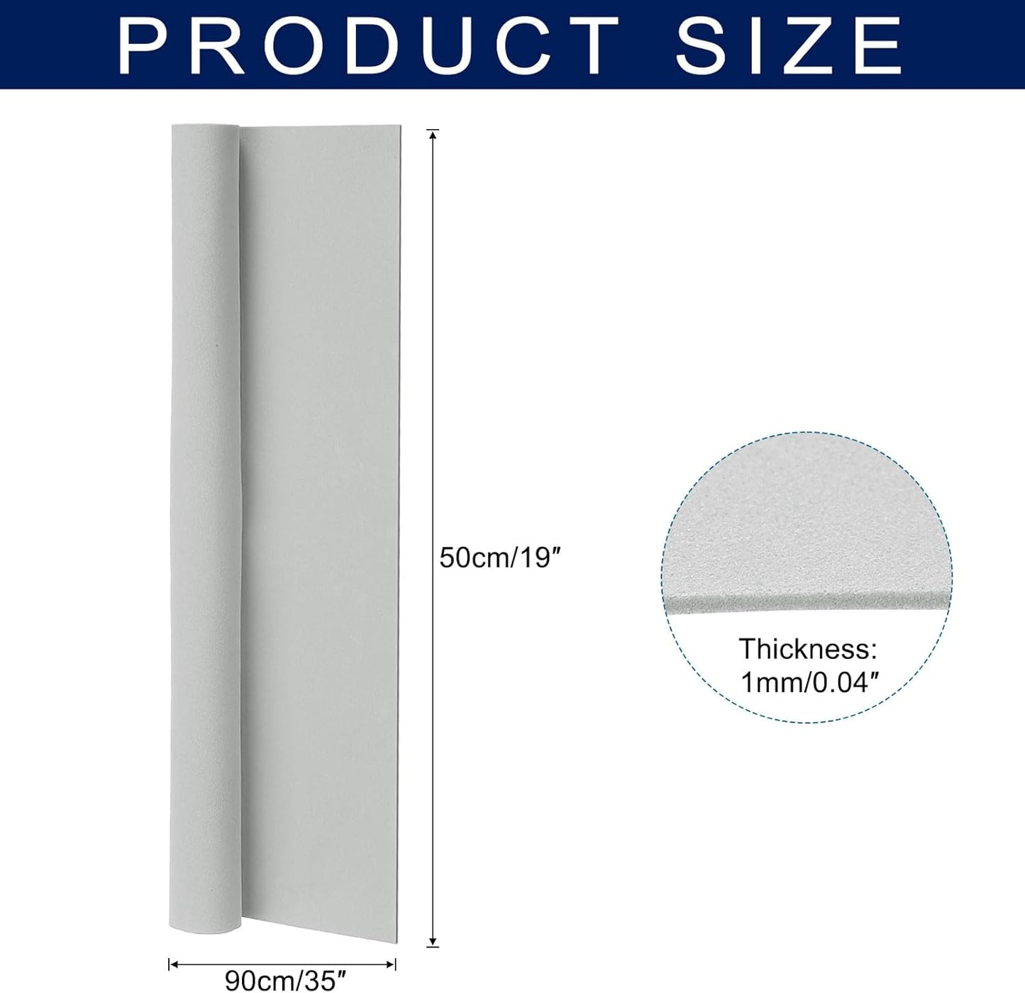 MECCANIXITY Foam Sheets Crafts 35x19 Inch 1mm EVA Craft Foam Paper Foam Sheets for Crafts Projects DIY Cosplay Modeling, Gray