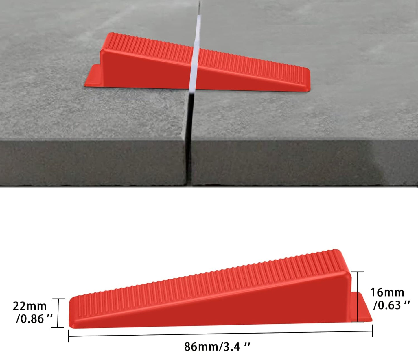 400 Pcs Reusable Tile Leveling System Wedges Suitable for 1/8" spacers, 1/16" spacers, 1/32" spacers Tile Installation
