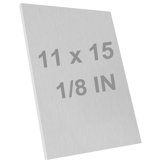 6061 T651 Aluminum Sheet Metal 11 x 15 x 1/8 (0.125”) Inch Heat Treatable Rectangle 3MM Flat Plain Aluminum Metal Plate for Crafting, Industrial, Covered with Protective Film