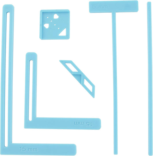 UPTTHOW 6Pcs Bookbinding Easy Scrapbooking Tool for Starter, Complete Great Stencils and Cutter Guide Kit Can Be Made into Notebook Calender Junk Journal Handbook