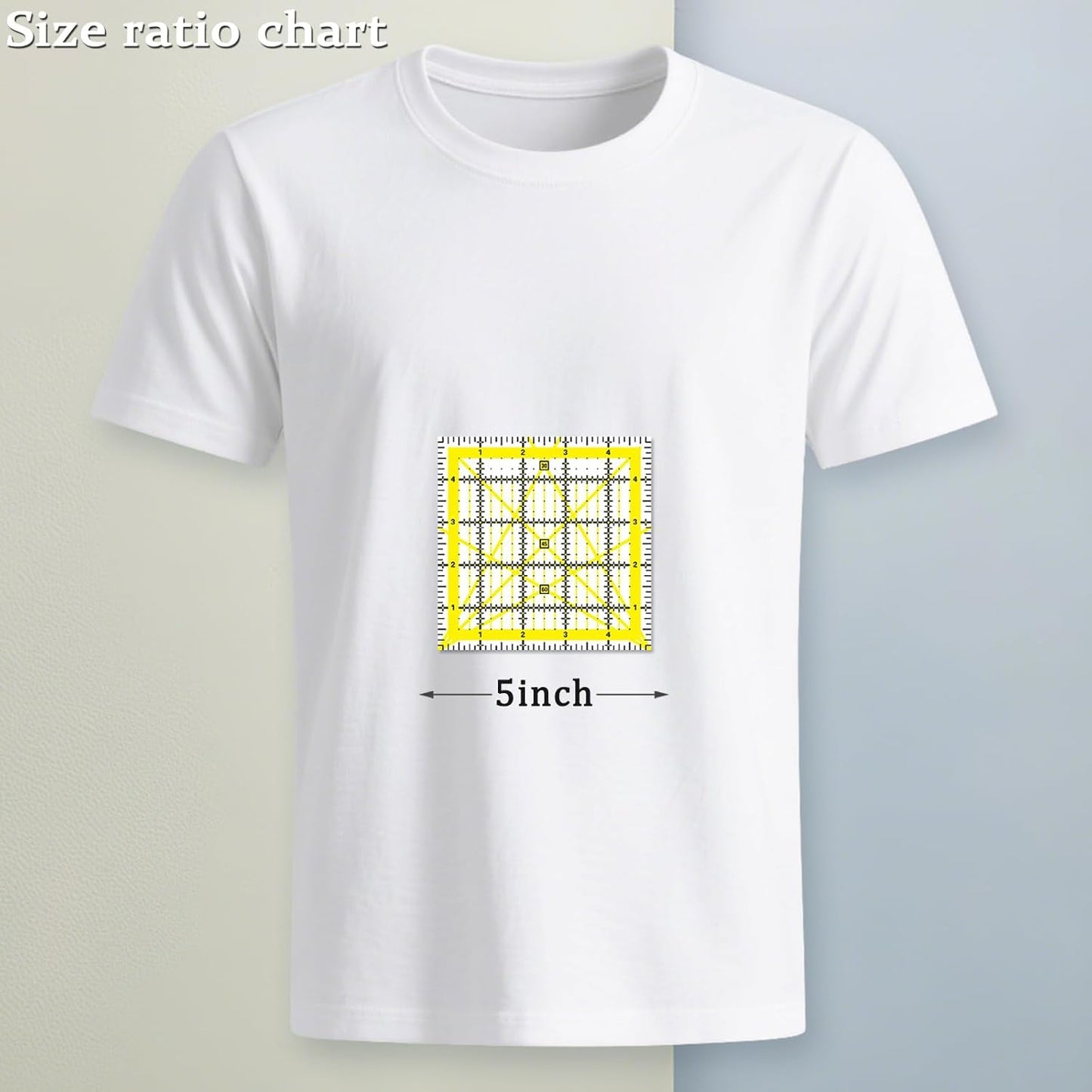 Quilting Rulers, Sewing Rulers, 4 Piece Quilting Square Templates, Acrylic Rulers with Non-Slip Rings for Sewing (3.5"X3.5", 5"X5", 6.5"X6.5", 10.5"X10.5") (Yellow)