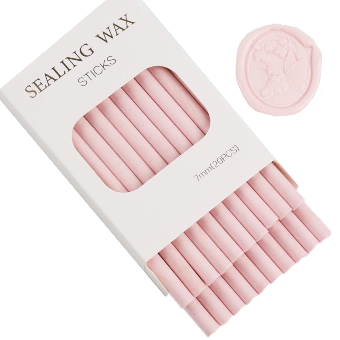Pink Wax Seal Sticks, ONWINPOR 20pcs Glue Gun Wax Sealing Sticks for Wax Seal Stamp, Wedding Invitations, Envelope Letter Sealing (20, Floral Pink)