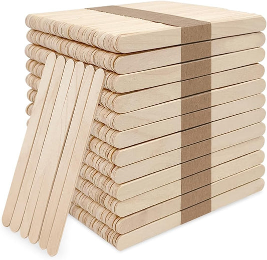 1000 Pcs Craft Sticks Ice Cream Natural Wood Popsicle Craft Sticks 4.5 inch Length Treat Ice Pop for DIY Crafts