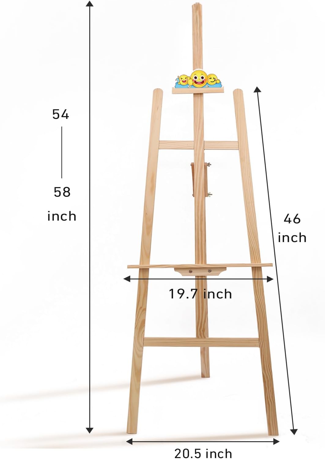 Wooden Easel Stand for Sign and Painting - Adjustable Artist Easel for Adults - Home & Wedding Display, Art Easel with Canvas Holder for Studio, Classroom