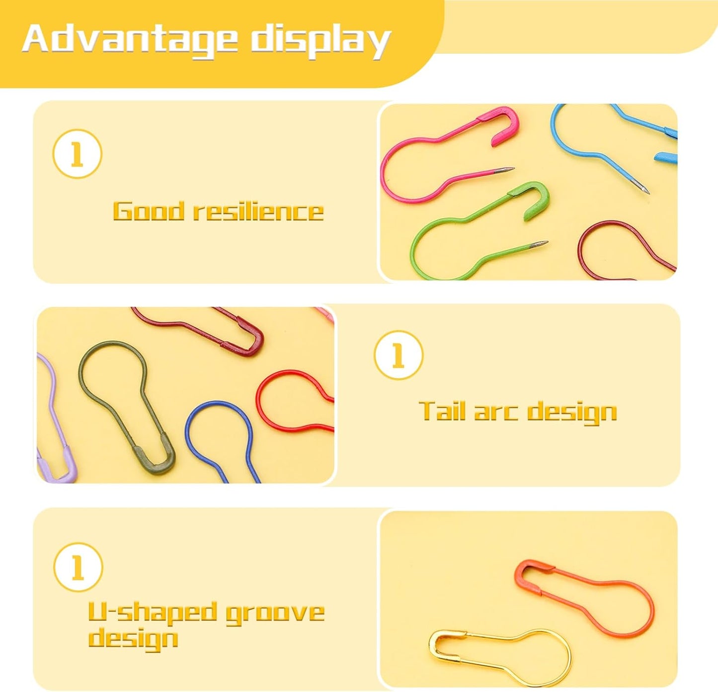 Kollase Crochet Markers, Metal Stitch Markers for Knitting and Crocheting, Accessories and Supplies (M-600 pcs)