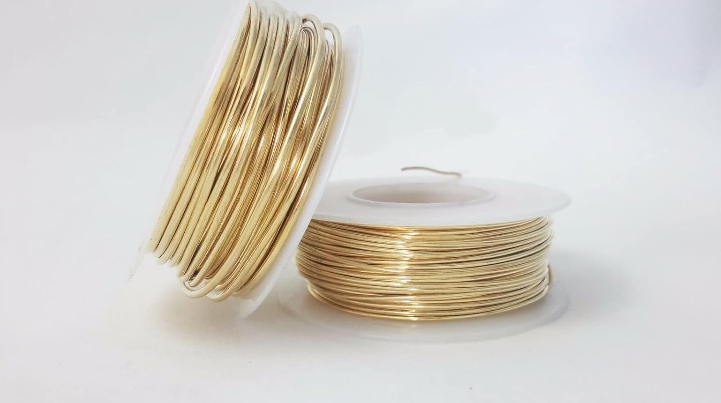 22 Gauge, Jeweler's Brass Wire, Red Brass, Round Dead Soft CDA #230 Alloy Jewelry Grade - 4oz (122FT) by CRAFT WIRE