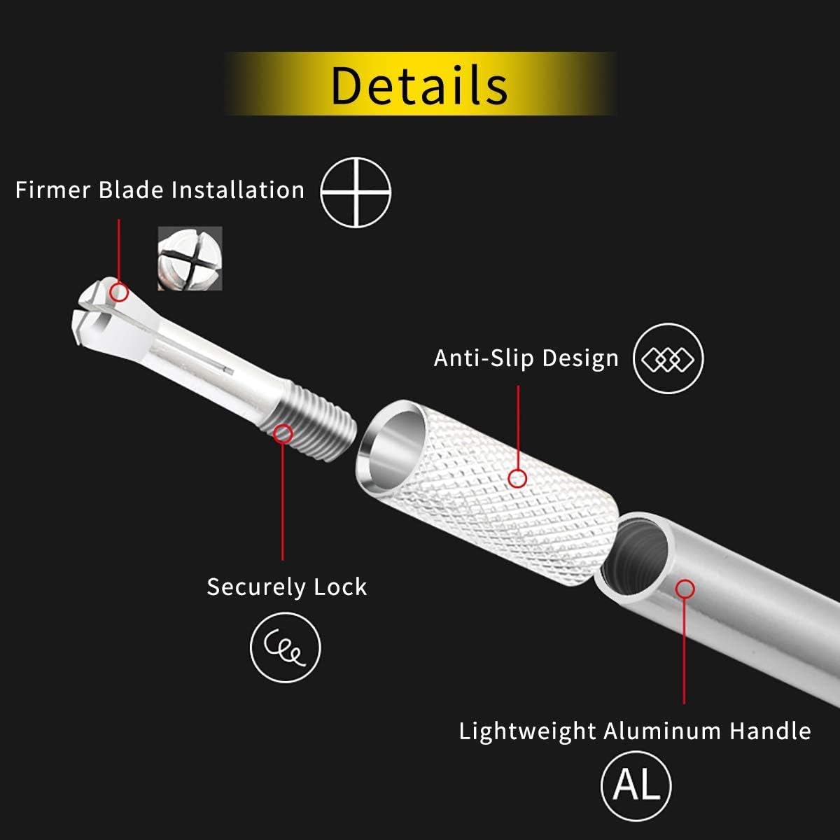 1 Pcs Craft Knife Hobby Knife with 11 Pcs Stainless Steel Blades Kit, 1pcs Steel 15MM Ruler for Art, Scrapbooking,Stencil