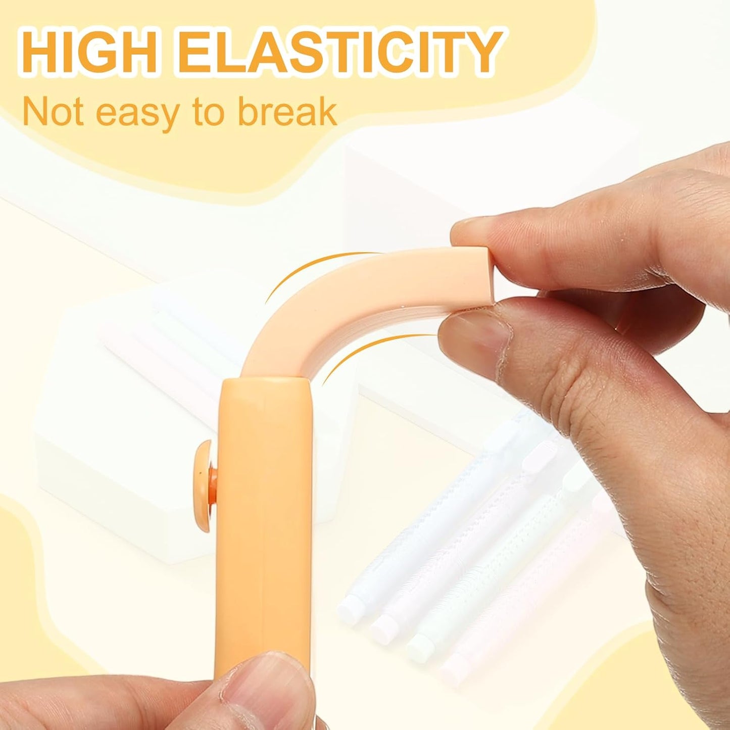 PATIKIL 4 Pack Erasers, Sliding Retractable Eraser Push Pull Cute Pencil Erasers Soft Large Easy to Clean with Plastic Sleeve for Sketching Drawing Artists Teacher Pencils, Orange