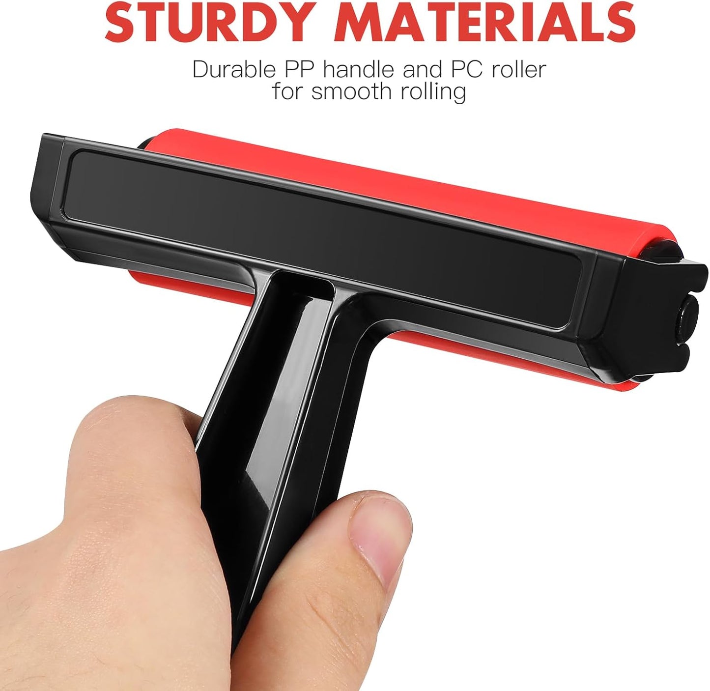 Ciieeo 10 Pcs Red Roller Mini Tools Hand Tools Tools Printmaking Brayer Hard Rubber Applicator DIY Craft Brush Manual Rubber Roller Small Brayer Painting Roller Ryle Plastic Ink