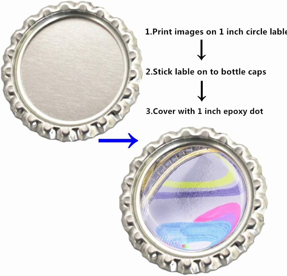200-Piece Epoxy Resin Dome Stickers – Self-Adhesive Dots for DIY Crafts, Bottle Caps, Hair Bows, Scrapbooks, Jewelry & Pendants,1-Inch,Clear