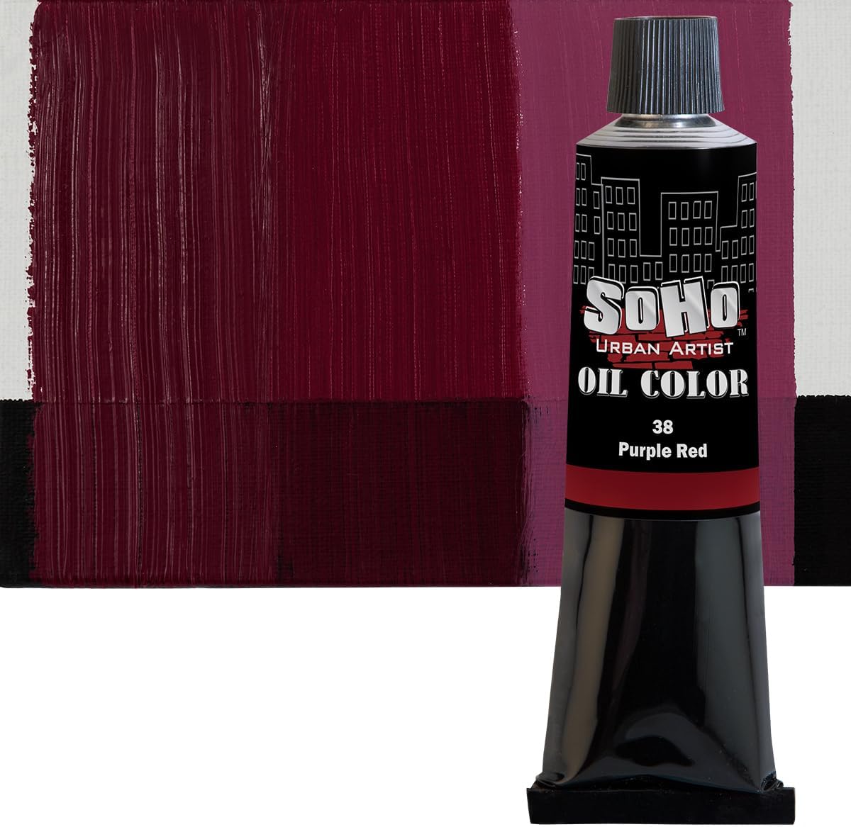 Soho Urban Artist Oil Paint - Purple Red, 170 ml Tube - Best Valued Oil Colors for Painting, Excellent Pigment Load