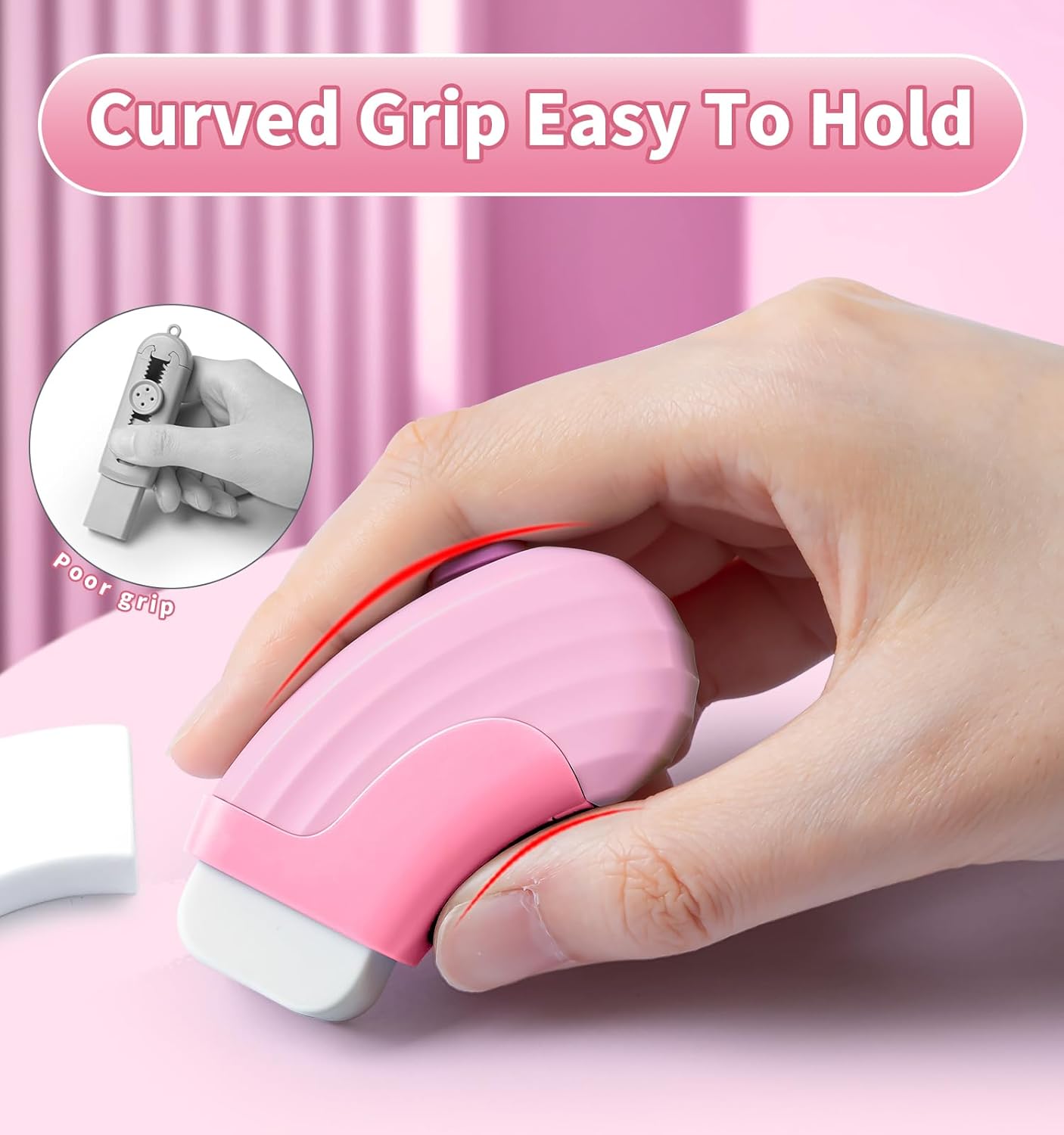 4+1 Pack Rubber Erasers Sliding Retractable Eraser, Large White Erasers for School Office Art Drawing Pencil Eraser for Kids- Pink