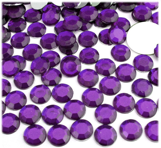 The Crafts Outlet 144pc Rhinestones Round 10mm - Purple Amethyst