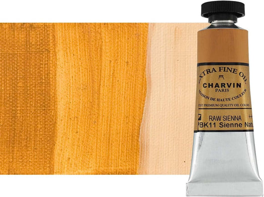 Charvin Extra Fine Oil Paint, Raw Sienna 20 ml - Triple-Milled, Rich Texture, Poppy Oil-Based, Light-Fast, Handmade, Archival Quality