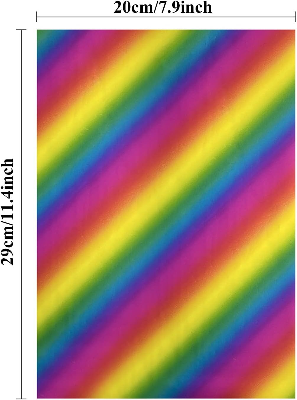 Briartw 20x29cm Hot Foil Paper 50 Sheets Pack Toner Reactive Foil Hot Stamping Foil Paper by Laser Printer and Laminator for Scrapbooking Craft Cardmaking DIY Album (Rainbow, 100 Sheets)