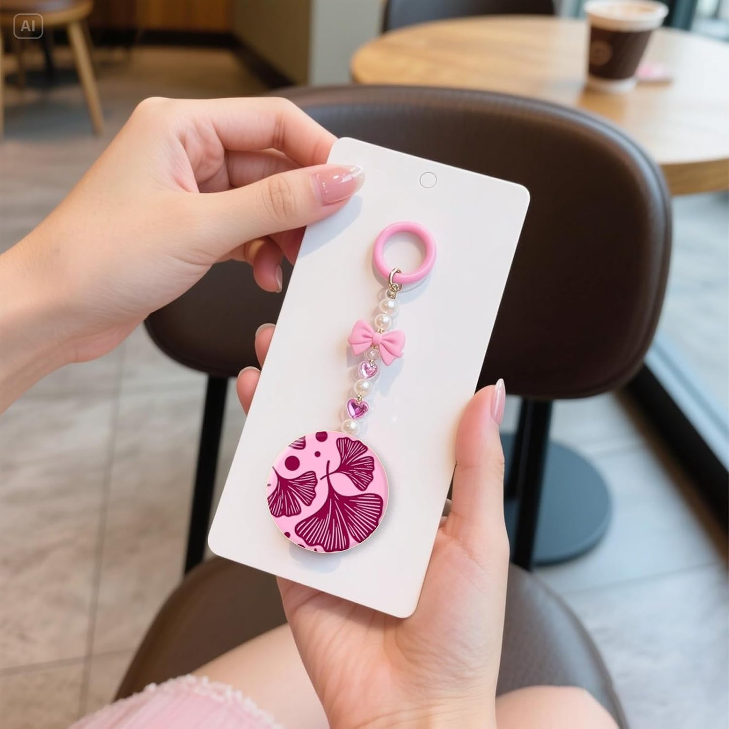 CHGCRAFT Ginkgo Biloba Plant Polymer Clay Texture Sheets Ginkgo Leaf Pattern Silicone Texture Stamp Clay Texture Mat Modeling Pattern Pad Sheets for Jewelry and Earrings Tools, 5.5x5.5 inch