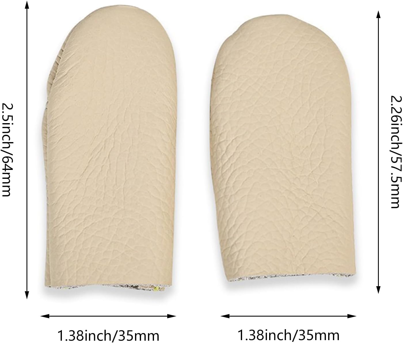 4 Pairs Leather Finger Protector Needle Felting Knitting Finger Thimble Guards Tools, Fingers Thumb Protector for Knitting Sewing Quilting Pin Needles Craft Accessories DIY Sewing Tools(Random Color)