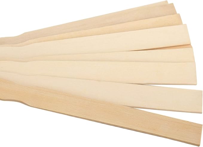 ZOENHOU 100 PCS 10 Inch Paint Sticks, Premium Wooden Paint Stir Waxing Mixing Sticks Bulk for Crafts Painting Crafting Resin Wood Paddle Hobby Projects Garden