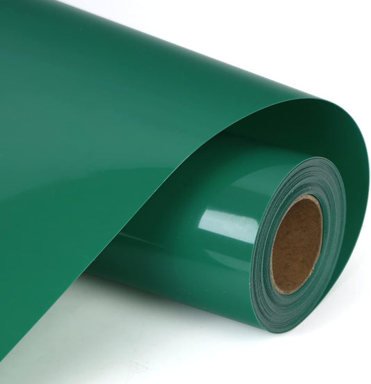 RENLITONG Green HTV Iron on Vinyl 12Inch by 10ft Roll Heat Transfer Vinyl for T-Shirt HTV Rolls for All Cutter Machine - Easy to Cut & Weed for Heat Transfer Design