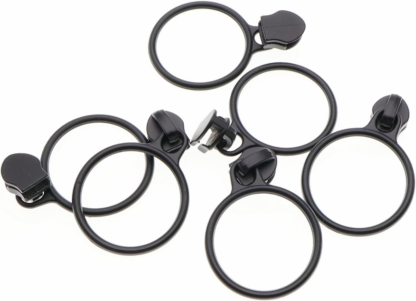 Leekayer #5 Black Nylon Coil Zippers by The Yards Bulk 10 Yards with 25pcs Black Ring Pull Sliders for DIY Tailor Sewing Craft,Luggage,Dress,Sofa Cushion,Pillow,Bag