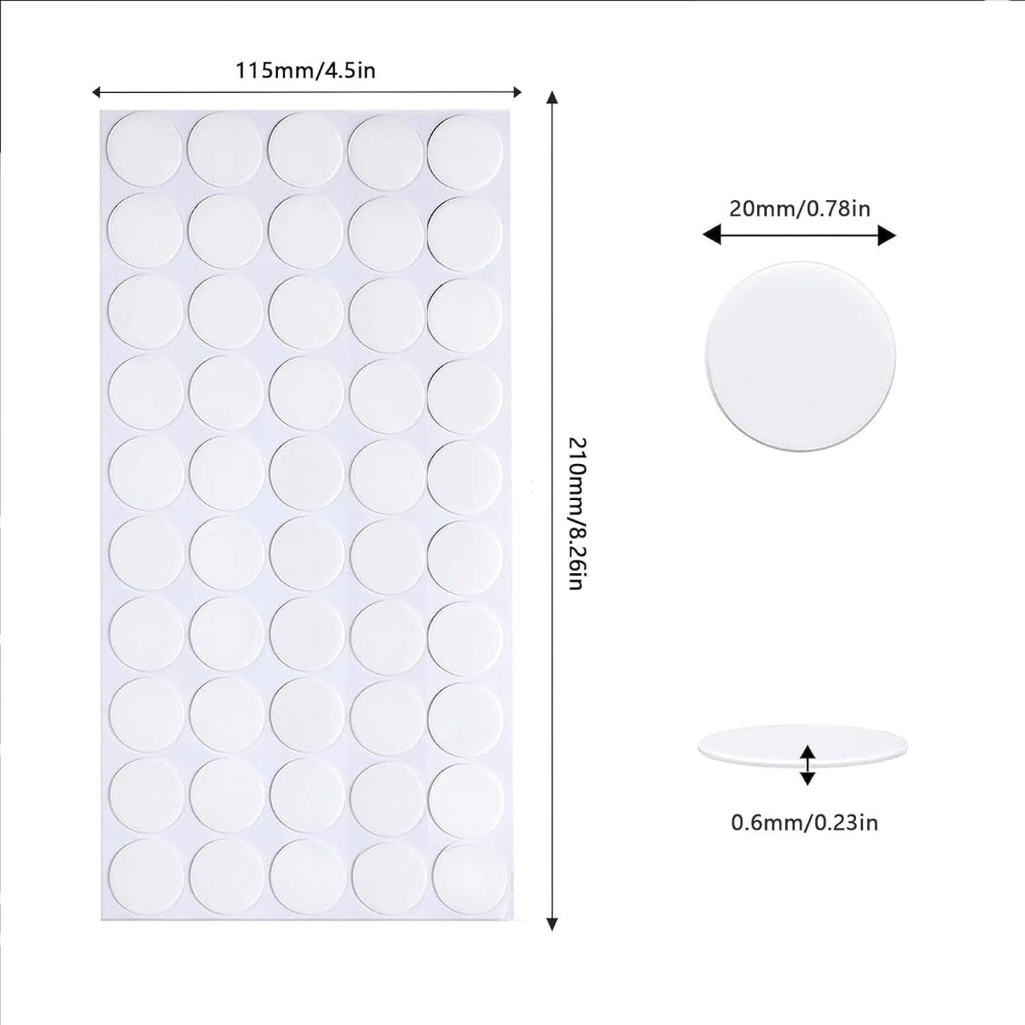 Adhesive Stick dots Two-Sided Sided Mounting Putty Stick Tack for Wall Hanging Crafts Balloons Festival Party Decorations,Clean Removable(0.78"*0.78"-300)