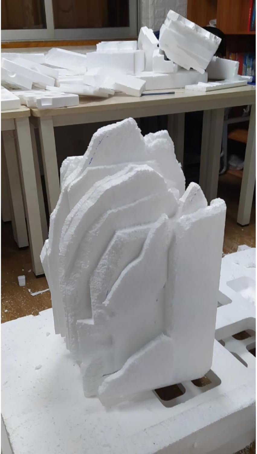 Crafare 12X8X1 Inch Craft Foam Blocks 4 Pack Polystyrene Foam Sheet Rectangle Foam Blocks for Arts School Projects Sculptures Floral Arrangements Modeling and Centerpieces