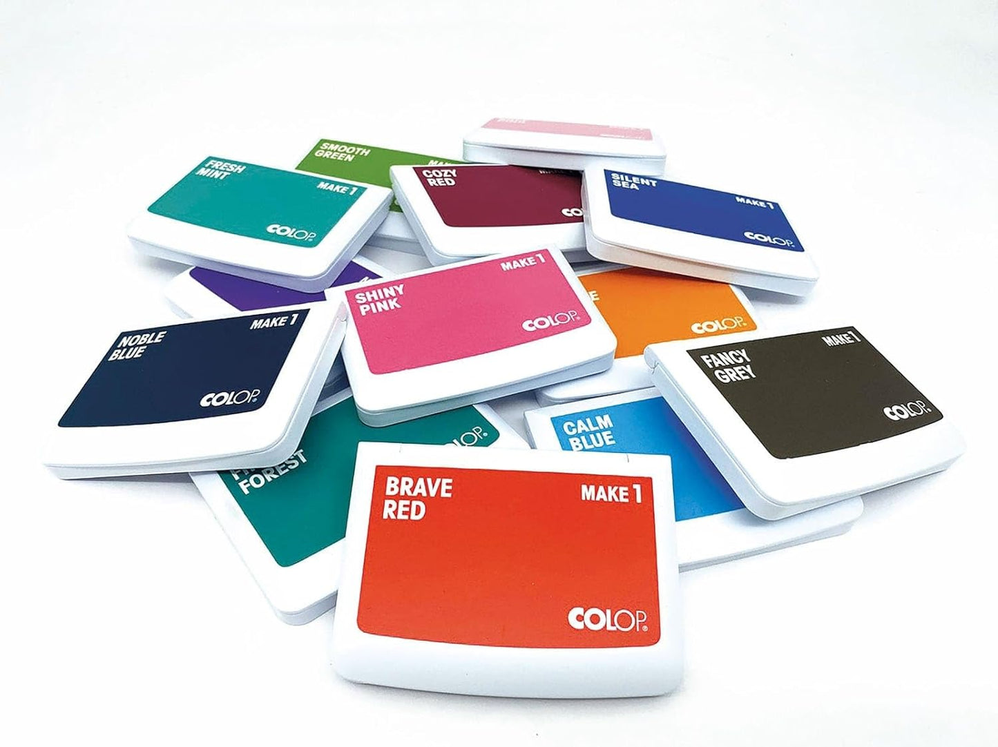 COLOP Make Series, Ink Stamp Pads, with Non-Toxic Premium Ink, Water-Based Acid-Free (Shiny Pink, Make 1-1-15/16" x 3-1/2")