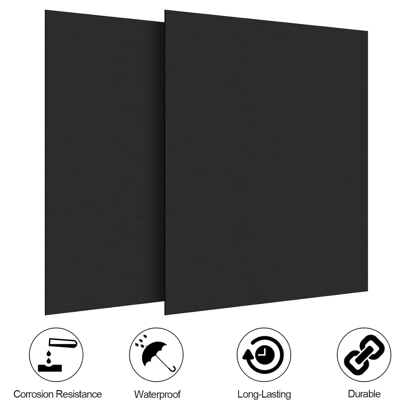 2Pack Anodized Aluminum Sheet 12 x 12 x 1/32 Inch Black Anodized Metal Plates for Laser Engraving 0.8MM Thin Decorative Aluminum Sheets for Crafting