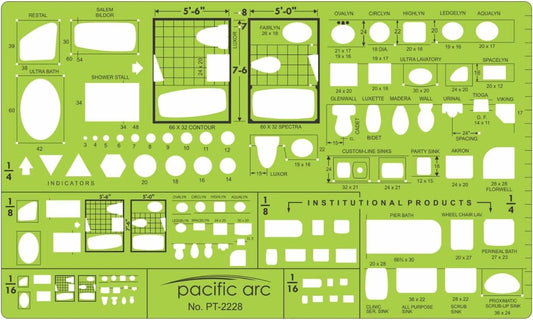 Pacific Arc Template: Plumbing Plan Views 1/4, 1/8, 1/16