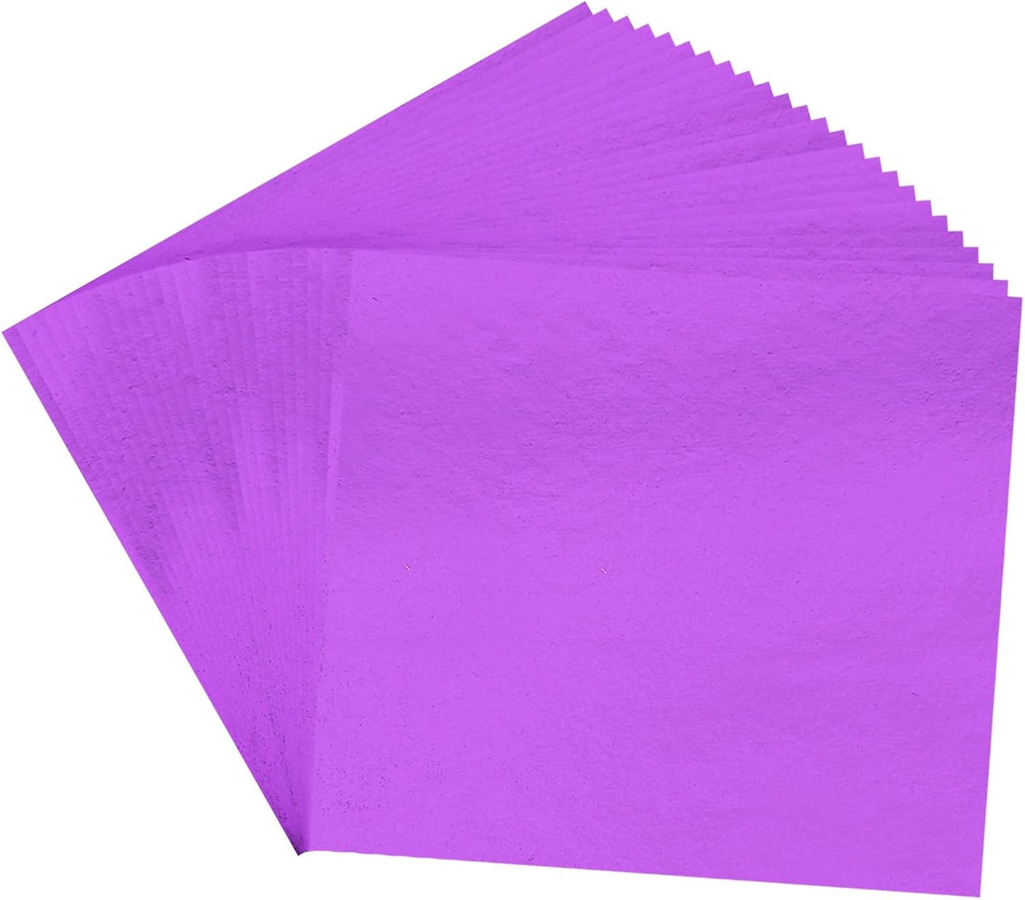 PATIKIL Gold Leaf Sheets for Art 3.7" x 3.4", 100 Pcs Gold Foil Sheet Metallic Leaf Papers for DIY Crafts Resin Furniture Nails Paintings Home Decoration, Pink Purple